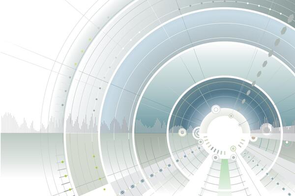 Abstract gate circle patterns technology background concept