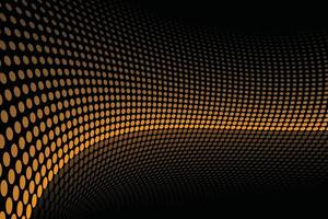 Abstract Dot pattern gold gradient on dark background vector