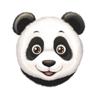 Elegant Panda Face Illustration in Format png
