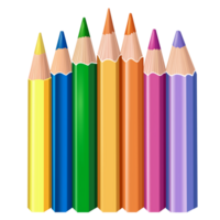 Realistic Colorful Pencil Drawing . File Format png