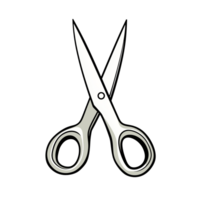 Image of sharp scissors with transparent background png