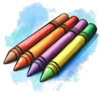 Bright Multicolored Crayons Image png
