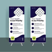 Modern business roll up banner design template vector
