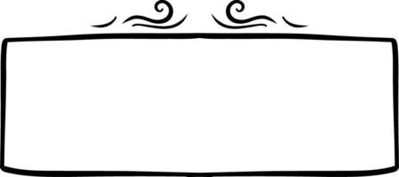 Frame abstract black doodle lines forming shapes vector