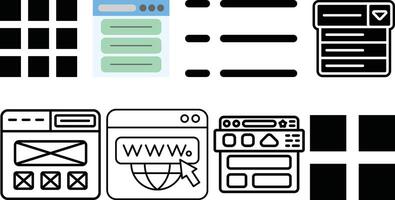 Business website menu navigation Menu set collection designs vector