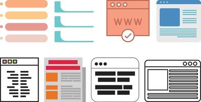 Business website menu navigation Menu set collection design vector
