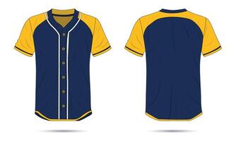 Baseball jersey uniform template front and back view vector