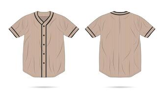 Baseball jersey mockup front and back view vector