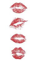 Collection of different lip prints vector
