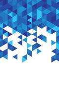 Abstract geometric blue triangle pattern blank wallpaper vector