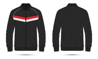 Modern tracksuit mockup front and back view vector
