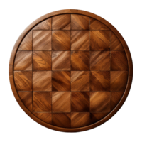 Wooden circle with geometric pattern, abstract background, rustic texture png