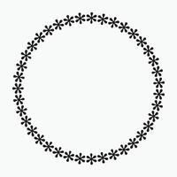 Floral circle against a white backdrop vector