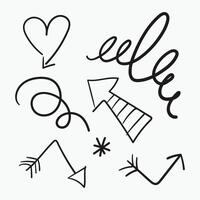 Collection of artistic arrows in various styles vector