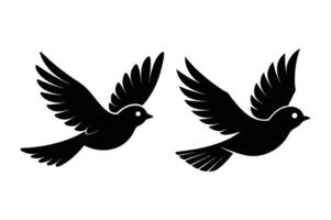 Elegant Bluebird Flying Silhouette Perfect for Your Design Projects vector