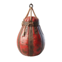 Generated Ai Red And Brown Punching Bag Isolated On Transparent Background png