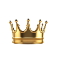 Royal Golden Crown Design with Transparent Background. png