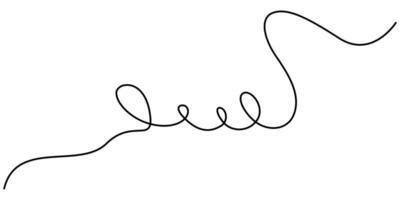 Squiggle line continuous line drawing vector