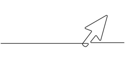 Arrow Symbol Continuous One Line Drawing vector