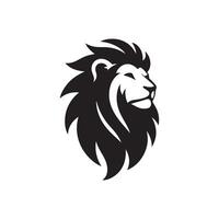 Simple minimal lion logo design on white background vector