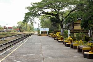 Kantang railway station platform. photo