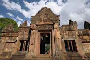 A lintel of entrance in Prasat Muang Tam. photo