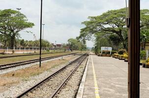Kantang railway station platform. photo