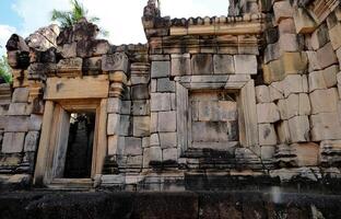 window stone of the Main Prasart of Prasart Sadok kok Thom. photo