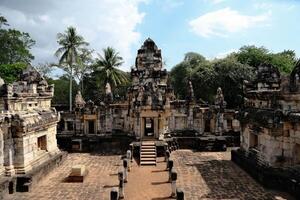 Beautiful landscape and ancient architecture of Sdok Kok Thom Historical park. photo