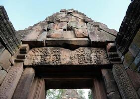A lintel of entrance in Prasat Muang Tam. photo