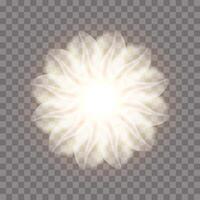 Starburst with sparkles on transparent background. vector