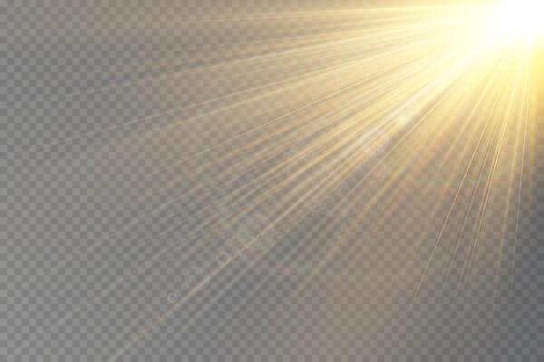 Light flare special effect with rays of light. Glow transparent light effect set, explosion, glitter, spark, sun flash.