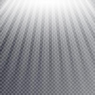 Light flare special effect with rays of light and magic sparkles. Glow transparent light effect set, explosion, glitter, spark, sun flash.