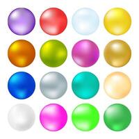 Set of multicolored balls on a white background vector