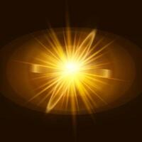 Glow light effect, explosion, glitter, spark, sun flash vector