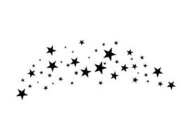 Fireworks star random source stream. Falling Star. Stars on a white background vector