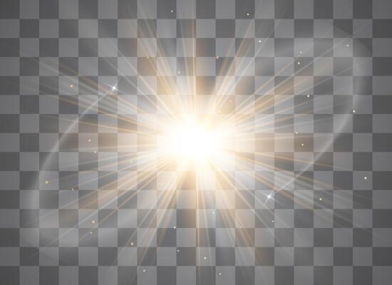 Glow light effect. Star burst with sparkles.