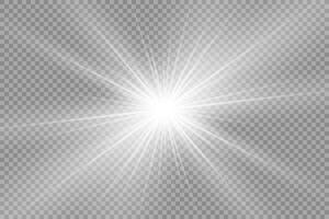 Glow light effect. Star burst with sparkles. Sun. vector