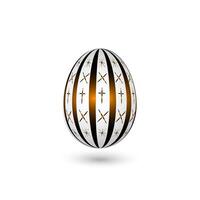 Easter egg with pattern on a white background. vector