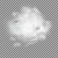 Transparent special effect stands out with fog or smoke. White cloud fog or smog. vector