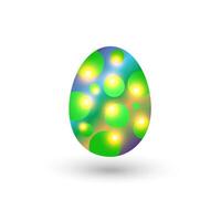 Easter egg with colorful pattern on a white background. vector