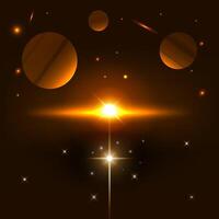 Abstract background with stars and space. vector