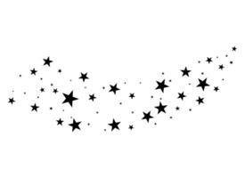 Fireworks star random source stream. Falling Star. Stars on a white background vector