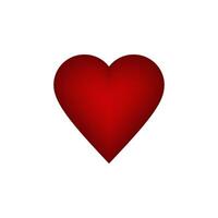 Red heart icon isolated on white background. vector