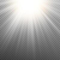 Light flare special effect with rays of light. vector