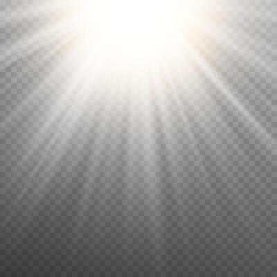 Light flare special effect with rays of light.