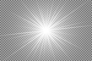 Glow light effect. Star burst with sparkles. Sun. vector