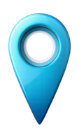 Bright red map pin marker symbolizing geolocation, isolated on transparent background png