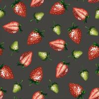Strawberries Pattern 3 vector