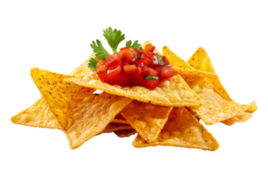 Tortilla Chips with Salsa and Parsley png